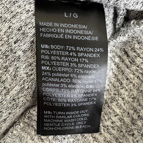 White House Black Market Womens Sweater L Gray Cowl Neck Long Sleeve Tunic - Picture 5 of 5